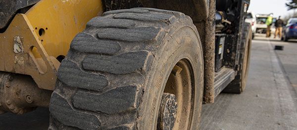 close up of a piece of construction equipment used in a road construction job in Georgia