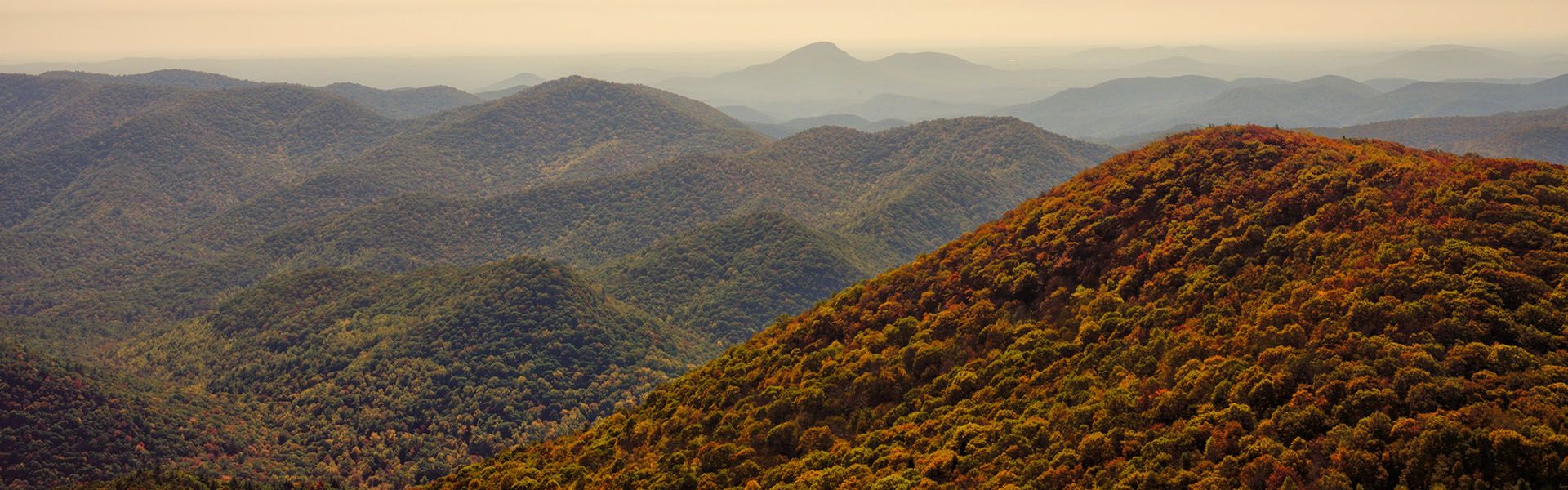 Mountains of Northwest Georgia, a region where highway contractors are hiring for road construction careers in Georgia